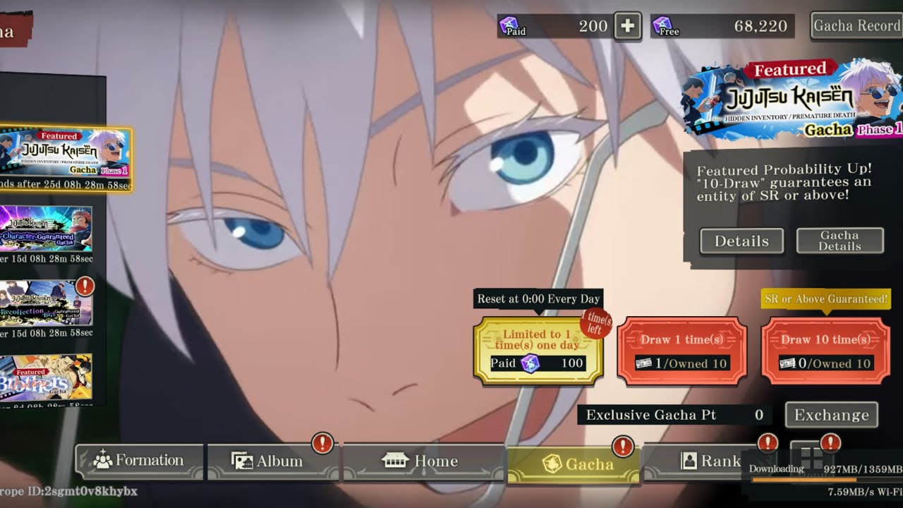 Jujustu Kaisen Phantom Parade - 70 multies for Hidden Inventory Gojo