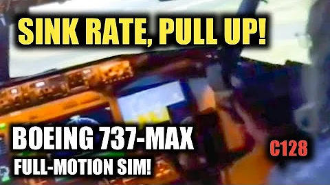 ULTRALIGHT PILOT Flies 737-MAX full-motion Level-D flight simulator. C-128