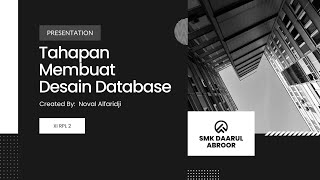 Tahapan Membuat Desain Database