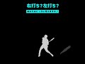 右打ち?左打ち?あなたはどちらに見えますか? #野球 #プロ野球 #Shorts