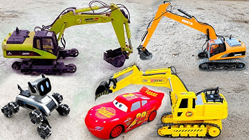 Lắp ráp Xe Cẩu Múc Cát Khổng Lồ , Máy Xúc Cần Dài , Xe Tải , Tìm Ô Tô Đồ Chơi Điều Khiển Từ Xa