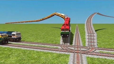 More Trains Run Backward At Bumpy Higher Graphics Flay Railroad Crossing Tracks || train  Videos