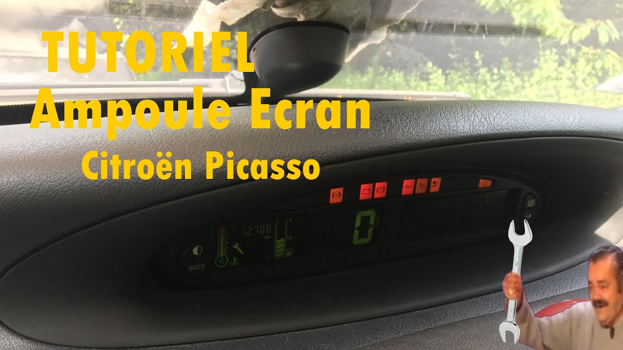 Remplacer ampoule tableau de bord Citroën Picasso Xsara (Ecran vitesse)  TUTORIEL 