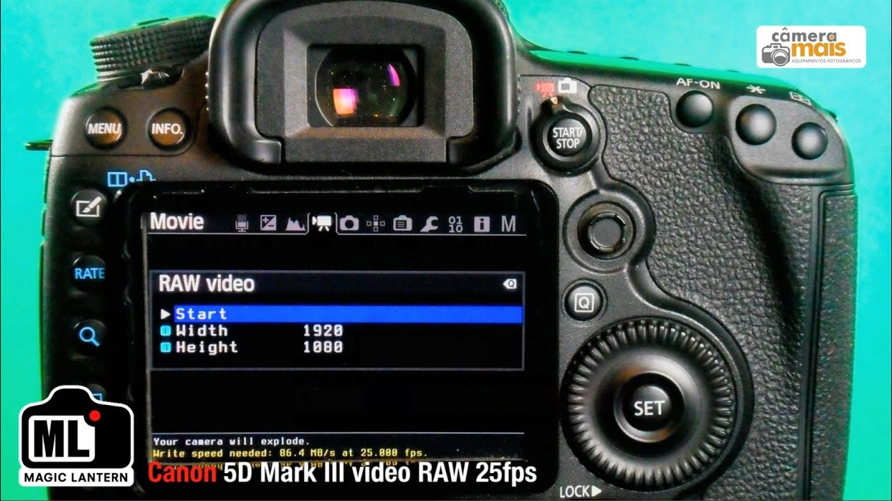 Revisão Magic Lantern video 14-bit RAW 25fps 5D Mark III - YouTube