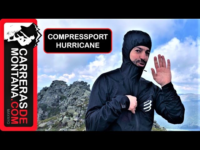 Compressport Hurricane Windproof Chaqueta Running Hombre Black