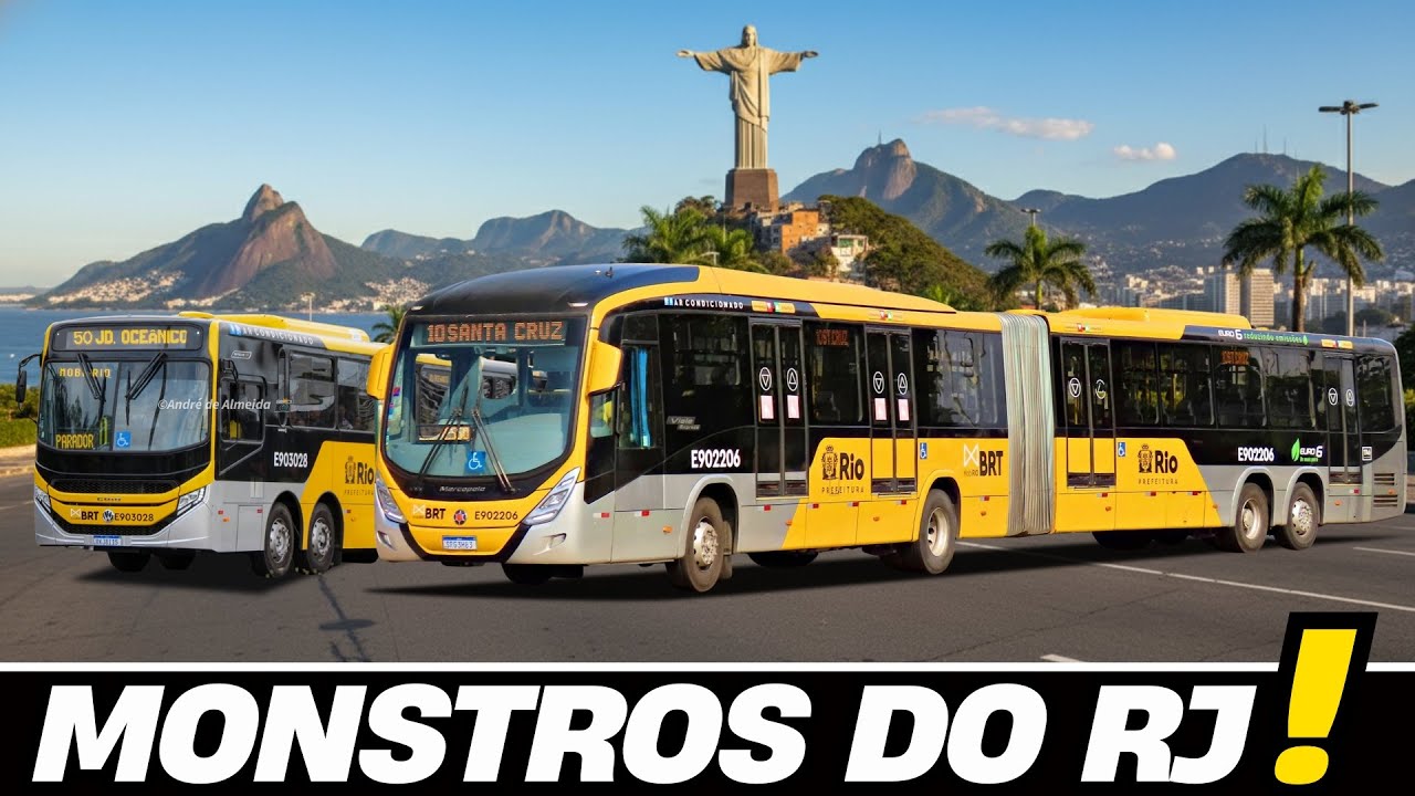 ÔNIBUS TRUCADO INVERTIDO E ÔNIBUS SUPER ARTICULADO!! OS GIGANTES DO RIO DE JANEIRO