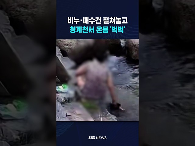 청계천서 목욕한 여자 '벅벅' #shorts