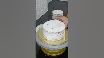 2-tier easy cake stacking |cake decoration ideas #shorts #2tiercake #cakedecorating #cakeicing #cake