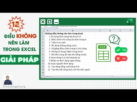 12 Điều KHÔNG NÊN LÀM Trong Excel  và Giải Pháp | Tin Học Đông Phương