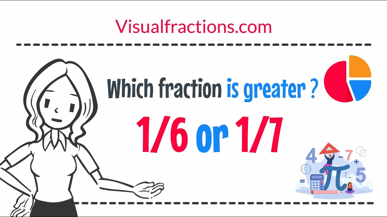 which-fraction-is-greater-1-6-or-1-7-youtube