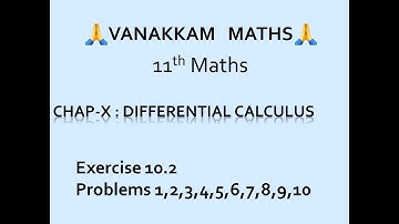 Differential Calculus (Part 5) | Maths (TN Syllabus) - 11th Std