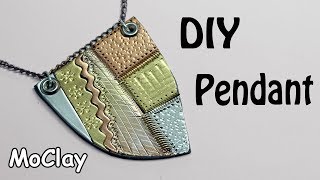 How to make a faux metal mosaic pendant - Polymer clay tutorial