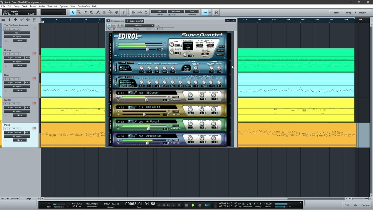 Edirol Super Quartet Synthesizer plugin (2000) - YouTube