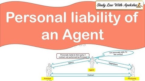 Personal Liability of Agent | notes| explaination| Agency | Law of Contract | Study Law With Apeksha