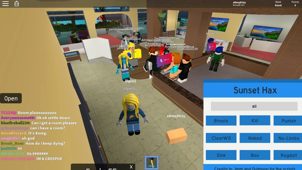 Roblox Exploiting 77 A Visit To Sunset - sunset cafe games roblox