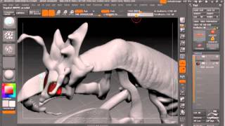 Sculpting mantis in zbrush