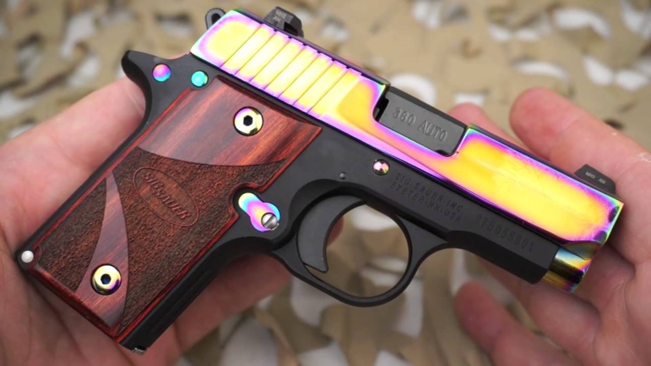 Sig Sauer P238 380ACP Rainbow Titanium Pocket Carry Pistol Ovewview - Texas Gun Blog - YouTube