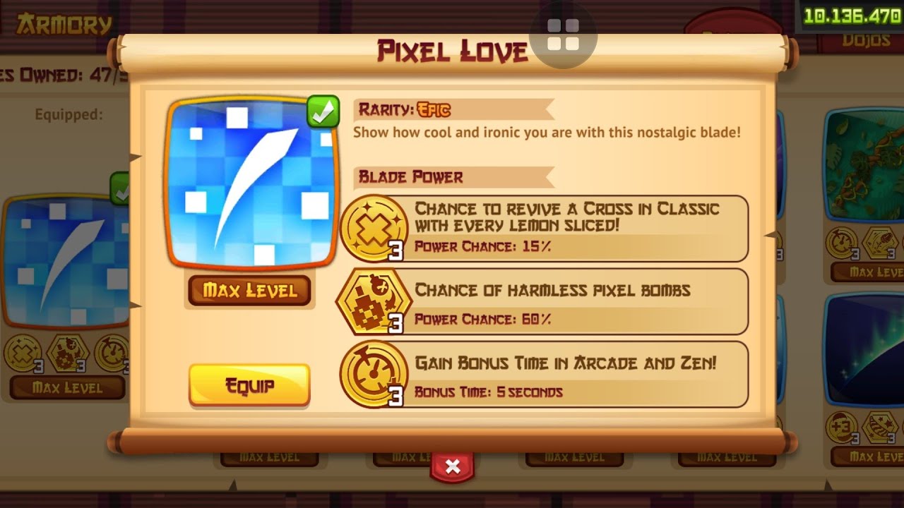 Fruit Ninja - Blade and Dojo Showcase: Pixel Love Blade and CRT Dojo