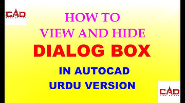 HOW TO VIEW AND HIDE DIALOG BOX (URDU/HINDI)