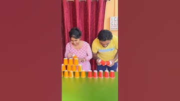 Make the tower challenge !! Part2 #funny_local_game #familygames #funny #game #challenge #shorts