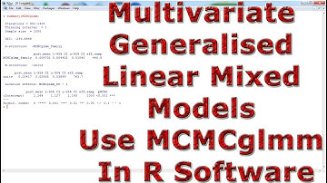Multivariate Generalised Linear Mixed Models Use MCMCglmm With (In) R Software