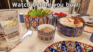 Vancasso Ceramic Nesting Bowls with Lids Set of 4 Stackable Serving Mixing Bowls, Demo and Review