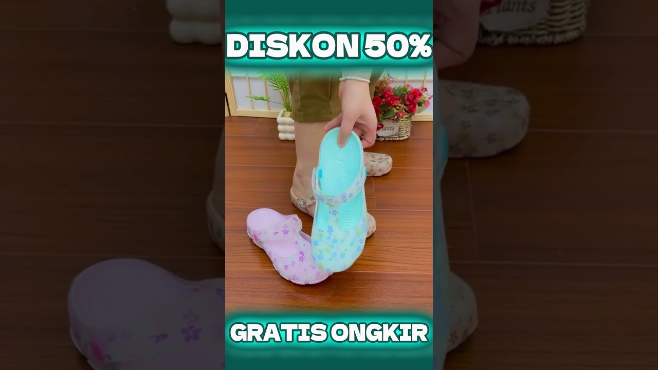 Luna – Sandal Cantik Variasi Gambar Bunga bolong-bolong