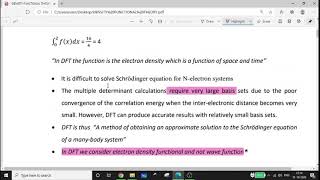 Introduction to DFT - Semester 2, M.Sc Chemistry, M.G University, Kottayam