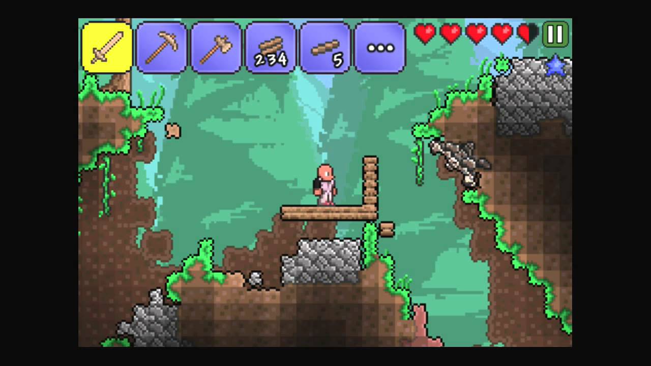 Terraria and Junk Jack X Iphone gameplay YouTube