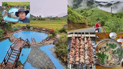 Suối khoáng nóng Trạm Tấu, Nghĩa Lộ: Vừa tắm vừa ngắm ruộng bậc thang, ăn xiên heo nướng CỰC ĐÃ!