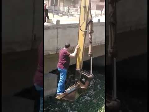 معاينة هبوط باحد باكيات كوبري مزلقان مني الامير بالحوامدية