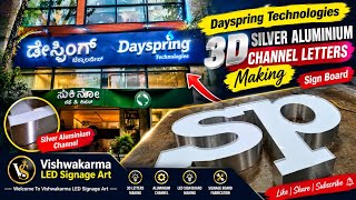 Dayspring Technologies | 3D Silver Aluminium Channel Letters Making | Sign Board Dayspring Technologies | 3D Silver Aluminium Channel Letters Making | Sign Board