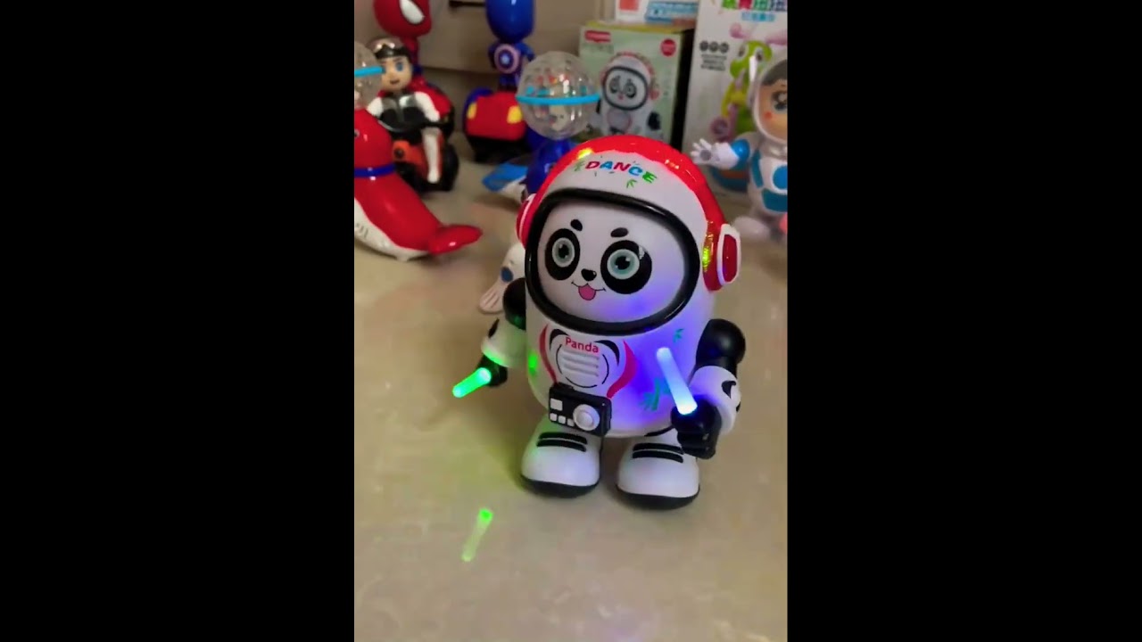 Space Panda Robot Avec Lumière & Musique Bras Agités Jouet Musical Cadeau  Pour Enfants