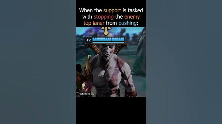 When The Support Has To Stop The Enemy Top Lane PUSH🗿 #leagueoflegendsmemes #gaming #leagueoflegends