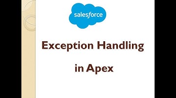 Apex 20 || Exception Handling