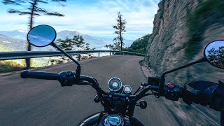 Morning ride to the Lookout — ASMR POV on a retro motorcycle (Royal Enfield 350)