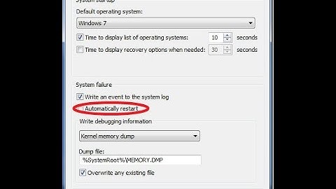 Windows 7 Automatic Restart  Shutdown: Resolve Automatic restarts problem