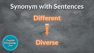 Synonyms of different | English synonyms sentences | Sentence synonym