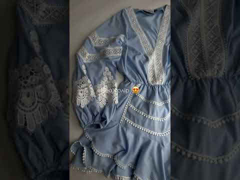 100% передплата! Сукня жіноча коротка дизайнерська нарядна, мереживні деталі вставки з французького макраме, Білий, S, видео 4