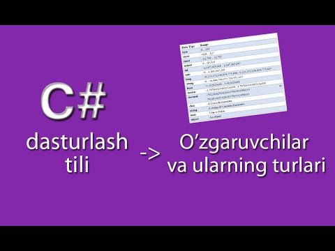 Video: C dagi o'zgaruvchilar nima?