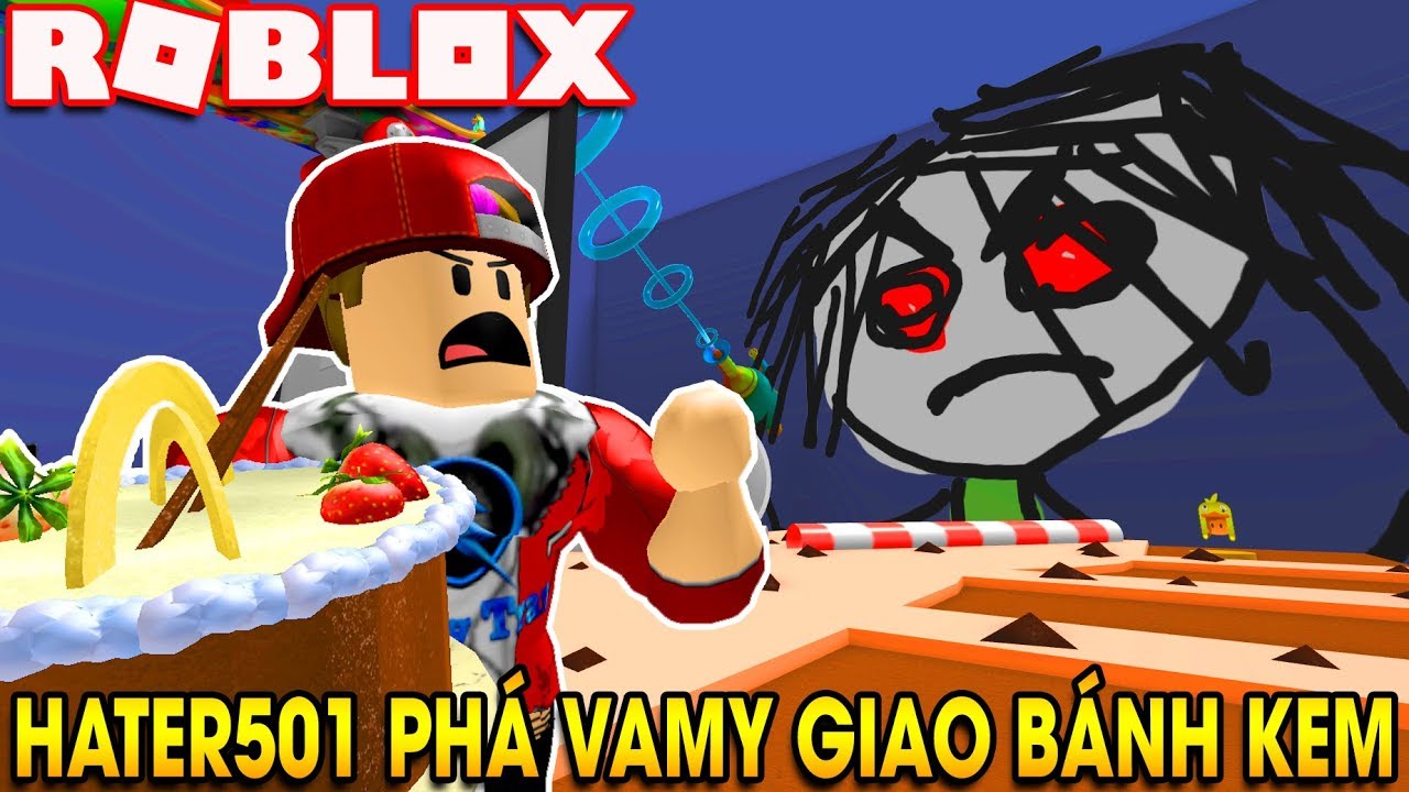 Roblox Bị Virus Hater501 Tấn Cong Khi Giao Banh Sinh Nhật Escape Ethangamer S Studio Vamy Trần Youtube - vamy tr?n ch?i roblox