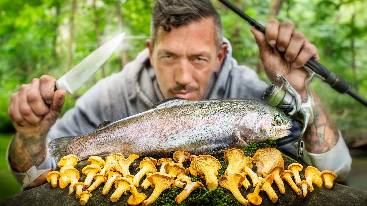 Catch & Cook unter Extrembedingungen: Pfifferlinge und Forelle trotz Hitze, Trockenheit und Sturm