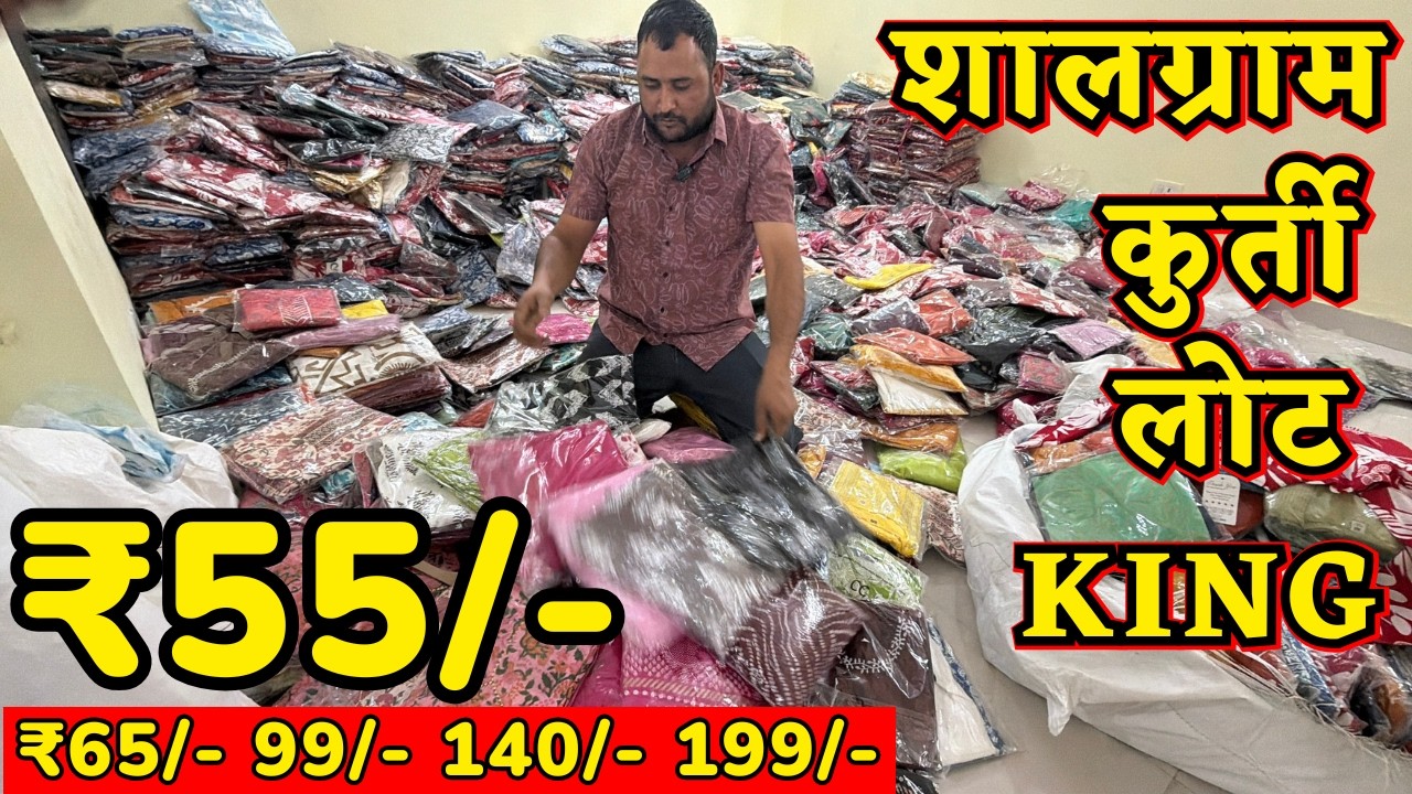 शालग्राम लोट कुर्ती KING जयपुर ₹55 ₹65 ₹99 😱 Set Wise, Assortment & Mix Kurti | Lot kurti Jaipur 😱