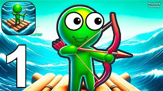 Stickman Ocean War: Raft Survival 3D - Gameplay Walkthrough Part 1 Stickman Stack Raft War io screenshot 5