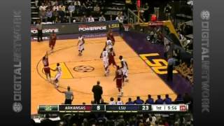 02/27/2013 Arkansas vs LSU Men's Basketball Highlights