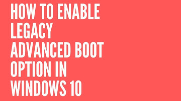 Enable F8 Safe Mode Boot Menu in Windows 10