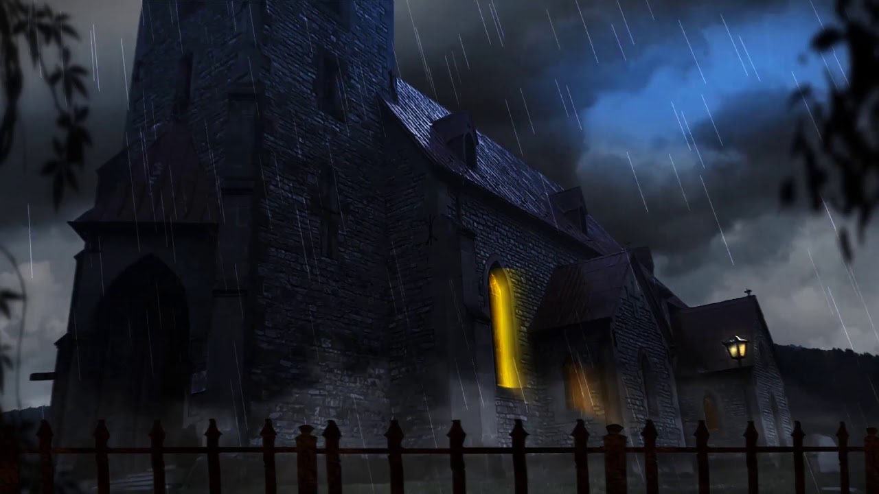 Rain sound | Medieval church Ambience