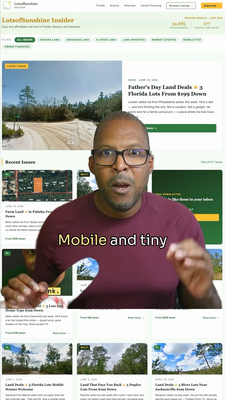 Why are you still paying someone else's mortgage? Florida land from $149 down
