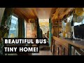 Beautiful Bus Conversion Feels Like a Cabin on Wheels