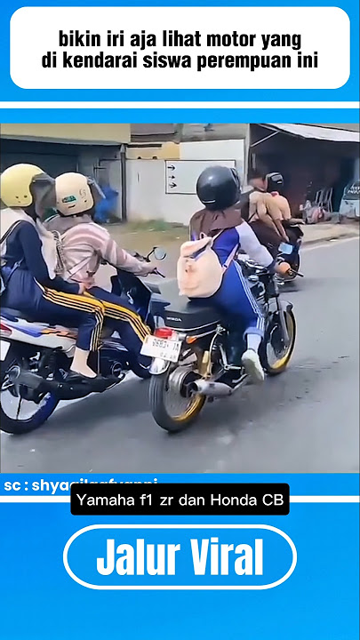 bikin iri lihat motor yang dikendarai siswa perempuan ini#shorts